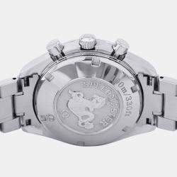 Pre Owned Omega Speedmaster 323.30.40.40.04.001 Automatic White Stainless Steel Men's Wristwatch 40 mm