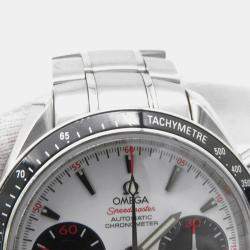 Pre Owned Omega Speedmaster 323.30.40.40.04.001 Automatic White Stainless Steel Men's Wristwatch 40 mm