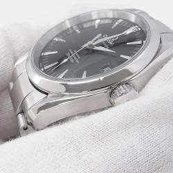 Pre Owned ساعة يد رجالية أوميغا سيماستر أكوا تيرا 2504.50 أوتوماتيكية سوداء ستانلس ستيل 36 مم