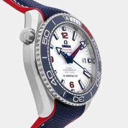 Pre Owned ساعة يد رجالية أوميغا سيماستر بلانيت أوشن 600 متر أمريكا كاب إصدار محدود 215.32.43.21.04.001 مستعملة 43.5 مم