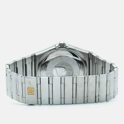 مملوكة مسبقًا Omega Constellation 1504.35.00 Silver Dial Stainless Steel Diamond Men's Wristwatch 35.50 mm