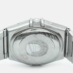 مملوكة مسبقًا Omega Constellation 1504.35.00 Silver Dial Stainless Steel Diamond Men's Wristwatch 35.50 mm