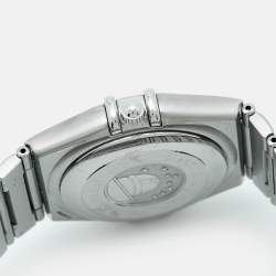 مملوكة مسبقًا Omega Constellation 1504.35.00 Silver Dial Stainless Steel Diamond Men's Wristwatch 35.50 mm