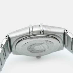 مملوكة مسبقًا Omega Constellation 1504.35.00 Silver Dial Stainless Steel Diamond Men's Wristwatch 35.50 mm