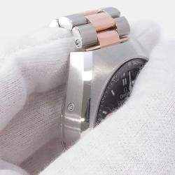 Pre Owned Omega Speedmaster Mark II 327.20.43.50.01.001 Black Automatic Steel 18K Rose Gold Men's Wristwatch 42 mm