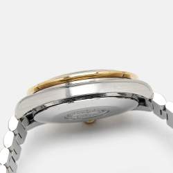 Pre Owned Omega Vintage Speedmaster DA175.0033 Black Dial 18k Yellow Gold Stainless Steel Men's Wristwatch 39 mm
