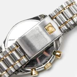 Pre Owned Omega Vintage Speedmaster DA175.0033 Black Dial 18k Yellow Gold Stainless Steel Men's Wristwatch 39 mm