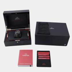 Pre Owned Omega Speedmaster Dark Side of the Moon Apollo 8 310.92.44.50.01.001 Black Ceramic Manual Winding Men's Wristwatch 44.25mm
