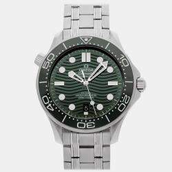 مملوكة مسبقًا Omega Seamaster Diver 300M 210.30.42.20.10.001 Green Stainless Steel Automatic Men's Watches 42mm