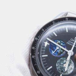 Pre Owned Omega Speedmaster Professional Moonwatch 3577.50.00 Black Stainless Steel Manual Winding Men's Wristwatch 42mm