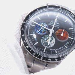 Pre Owned Omega Speedmaster Professional Moonwatch 3577.50.00 Black Stainless Steel Manual Winding Men's Wristwatch 42mm