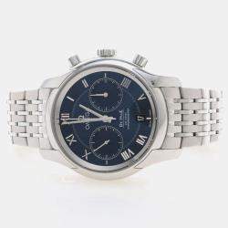 Pre Owned Omega De Ville 431.10.42 Navy Blue Stainless Steel Automatic Men's Wristwatch 42mm