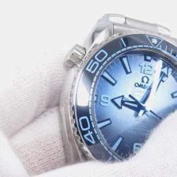 Pre Owned Omega Seamaster Planet Ocean 215.30.40.20.03.002 Blue Stainless Steel Automatic Men's Watches 39.5mm