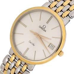 Pre Owned Omega Silver Two-Tone Stainless Steel De Ville 396.2432 Men's Wristwatch 32 mm