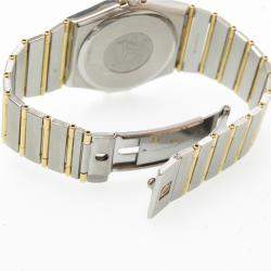 Pre Owned Omega Gold 18K Yellow Gold Stainless Steel Constellation Men's Wristwatch 32MM