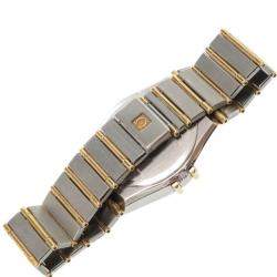 Pre Owned Omega Gold 18K Yellow Gold Stainless Steel Constellation Men's Wristwatch 32MM
