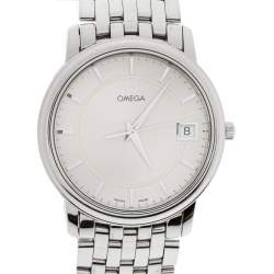 Pre Owned Omega Silver Stainless Steel De Ville 196.1150 Men's Wristwatch 34 mm