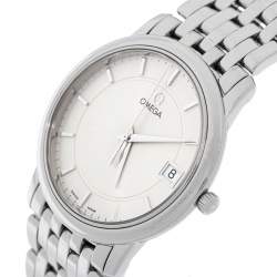 Pre Owned Omega Silver Stainless Steel De Ville 196.1150 Men's Wristwatch 34 mm