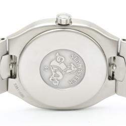 Pre Owned Omega Black 18K Yellow Gold And Stainless Steel Seamaster Polaris 396.1022 Men's Wristwatch 31 MM