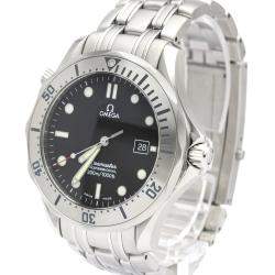 Pre Owned Omega Black Stainless Steel Seamaster Professional 300M 2261.50 Men's Wristwatch 41 MM