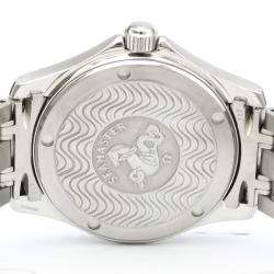 Pre Owned Omega Blue Stainless Steel Seamaster Quartz 2511.82 Men's Wristwatch 36 MM