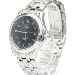 Pre Owned Omega Blue Stainless Steel Seamaster Quartz 2511.82 Men's Wristwatch 36 MM