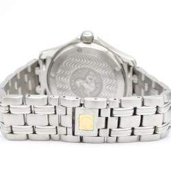 Pre Owned Omega Blue Stainless Steel Seamaster Quartz 2511.82 Men's Wristwatch 36 MM