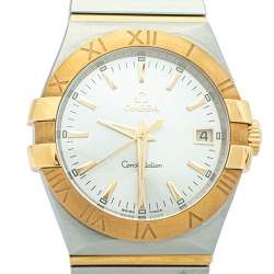 Omega Silver 18K Yellow Gold & Stainless Steel Constellation 123.20.35.60.02.002 Men's Wristwatch 35mm