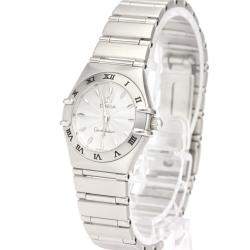 Pre Owned Omega Silver Stainless Steel Constellation Mini 1562.31 Women's Wristwatch 22 MM