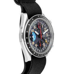 Pre Owned Omega Black Stainless Steel Speedmaster Day-Date 3820.53.21 Men's Wristwatch 39 MM