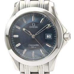 Pre Owned Omega Blue Stainless Steel Seamaster 120M Quartz 2511.81 Men's Wristwatch 36 MM