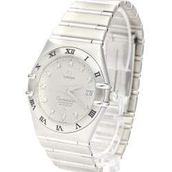 Omega Silver Diamonds Stainless Steel Constellation 1504.35 Men's Wristwatch 40 MM