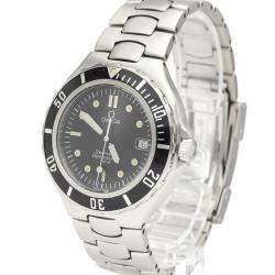 Omega Black Stainless Steel Seamaster Professional 200M 396.1052 Quartz Men's Wristwatch 36 MM