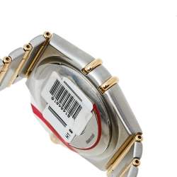 Pre Owned Omega Silver 18K Yellow Gold and Stainless Steel Constellation 1202.30.00 Men's Wristwatch 35.5 mm