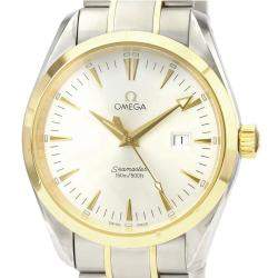 Omega Silver 18K Yellow Gold And Stainless Steel Seamaster Aqua Terra 2317.30 Men's Wristwatch 39 MM