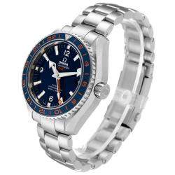 Omega Blue Stainless Steel Seamaster Planet Ocean GMT 232.30.44.22.03.001 Men's Wristwatch 44 MM