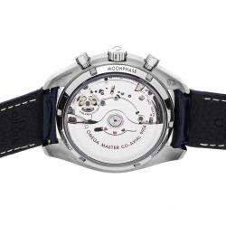Omega Blue Stainless Steel Speedmaster Moonphase Chronograph 304.33.44.52.03.001 Men's Wristwatch 44 MM