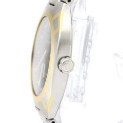 Pre Owned Omega Grey Gold Tone Stainless Steel Seamaster Polaris 396.1022 Women's Wristwatch 31 MM