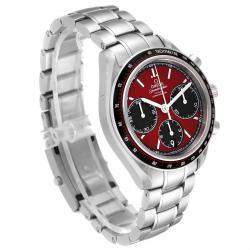 Omega Red Stainless Steel Speedmaster 326.30.40.50.11.001 Men's Wristwatch 40MM
