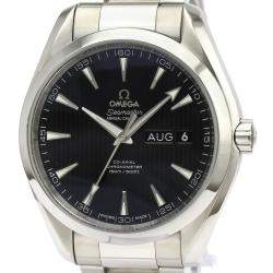Pre Owned Omega Black Stainless Steel Seamaster Aqua Terra Annual Calendar 231.10.43.22.01.002 Men's Wristwatch 43 MM