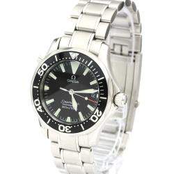 Pre Owned Omega Black Stainless Steel Seamaster Professional 300M 2262.50 Men's Wristwatch 36 MM