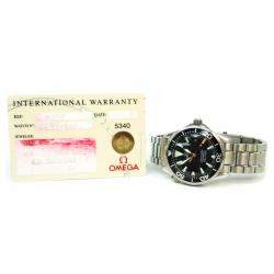 Pre Owned Omega Black Stainless Steel Seamaster Professional 300M 2262.50 Men's Wristwatch 36 MM