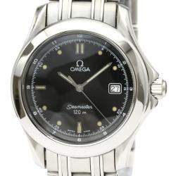 Pre Owned Omega Black Stainless Steel Seamaster 120M Quartz 2511.50 Men's Wristwatch 36 MM