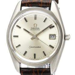 Pre Owned Omega Silver Stainless Steel Seamaster Date Cal 1012 Vintage Automatic 166.0167 Men's Wristwatch 36 MM
