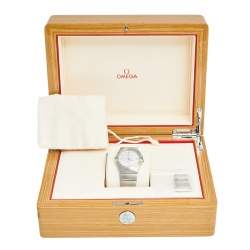 Pre Owned Omega Silver Stainless Steel Constellation 396.201 Men's Wristwatch 36 mm