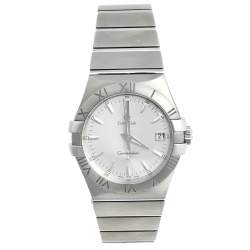 Pre Owned Omega Silver Stainless Steel Constellation 396.201 Men's Wristwatch 36 mm
