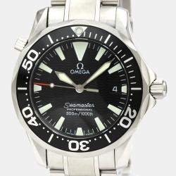 Pre Owned Omega Black Stainless Steel Seamaster James Bond 2262.50.00 Men's Wristwatch 26 MM