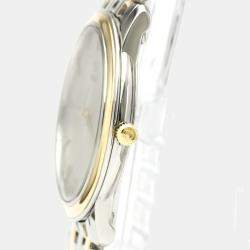Omega Silver 18K Yellow Gold And Stainless Steel De Ville Prestige Quartz 4310.31 Men's Wristwatch 34 MM