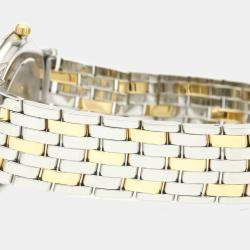 Omega Silver 18K Yellow Gold And Stainless Steel De Ville Prestige Quartz 4310.31 Men's Wristwatch 34 MM
