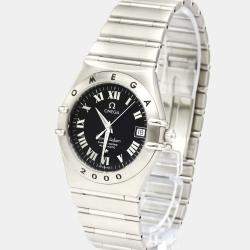 Omega Black Stainless Steel Constellation 2000 Year Limited Automatic 1504.50 Men's Wristwatch 35 MM